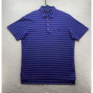 Polo Golf Shirt Mens XL XLarge‎ Ralph Lauren Vintage Lisle Pima Cotton Blue Dad